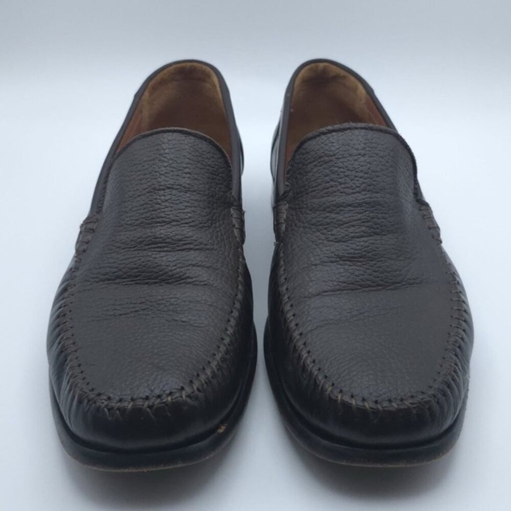 SANDRO MISTER Men's Brown Leather Loafers Shoes Size 9.5 D SPAIN🇪🇸MADE BRN-SY - Picture 3 of 13